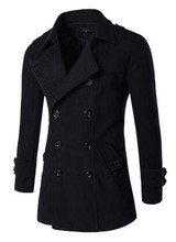 2017 Autumn Winter Jacket Men Peacoat Mens Jackets And Coats Brand Clothing Male Chaqueta Hombre Wool &amp; Blends Men M-XXL