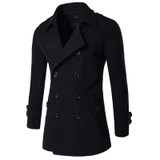 2017 Autumn Winter Jacket Men Peacoat Mens Jackets And Coats Brand Clothing Male Chaqueta Hombre Wool &amp; Blends Men M-XXL