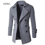 2017 Autumn Winter Jacket Men Peacoat Mens Jackets And Coats Brand Clothing Male Chaqueta Hombre Wool &amp; Blends Men M-XXL