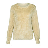 2017 Autumn Winter Imitation Mink Cashmere Pullover Furry Hippocampal Hair Sweatshirt O-neck Long Sleeve Solid Color Sexy Hoodie