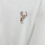 2017 Autumn Winter Hoody Fashion Deer Embroidery Hooded Tracksuits Hoodies for Women Casual Sweatshirts Hoodie Harajuku Svitshot