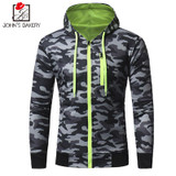 2017 Autumn Winter Hoodies Men Sudaderas Hombre Hip Hop Mens Brand Camouflage Hooded Zipper Hoodie Sweatshirt Slim Fit Men Hoody