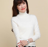 2017 autumn winter female Knitted Cashmere sweater women thickening turtleneck pull femme women sweaters and pullovers