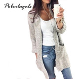 2017 Autumn Winter Fashion Women Long Sleeve loose knitting cardigan cardigan sweater Womens Knitted Female Cardigan pull femme