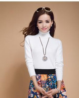 2017 autumn winter cashmere sweater female pullover high collar turtleneck sweater women solid color lady basic sweater