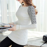 2017 Autumn Winter Cashmere Sweater Women new fashion Warm Slim Leopard pattern Turtleneck Pullover Women Sweaters knitwear