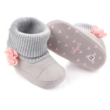 2017 Autumn Winter Baby Shoes Crib Pram Bebe First Walkers Kids Newborn Infant Toddler Super Keep Warm Flower Boots