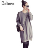 2017 Autumn Winter Bead Maternity Dress Long Sleeve Maternity Clothes Fashion Pregnancy Clothing for Pregnant Women
