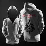 2017 Autumn Winter Assasins Creed Hoodie Men Black Cosplay Sweatshirt Costume Fleece Lined Assassins Creed Mens Hoodies Jackets
