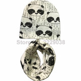 2017 Autumn Winter animal print Cotton Baby Hat scarf Girl Boy beanies Toddler hat scarf set Kids Caps baby child cap