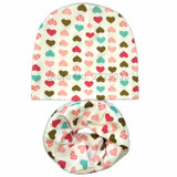 2017 Autumn Winter animal print Cotton Baby Hat scarf Girl Boy beanies Toddler hat scarf set Kids Caps baby child cap