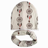 2017 Autumn Winter animal print Cotton Baby Hat scarf Girl Boy beanies Toddler hat scarf set Kids Caps baby child cap