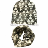 2017 Autumn Winter animal print Cotton Baby Hat scarf Girl Boy beanies Toddler hat scarf set Kids Caps baby child cap