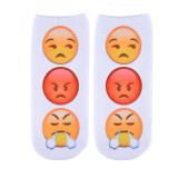 3D Socks Brand Sock Boat Meias fashion Printing Unisex Socks Emoji Pattern Meias Feminina Funny Low Ankle HOT