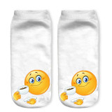 3D Socks Brand Sock Boat Meias fashion Printing Unisex Socks Emoji Pattern Meias Feminina Funny Low Ankle HOT