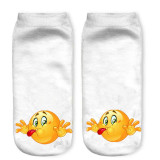 3D Socks Brand Sock Boat Meias fashion Printing Unisex Socks Emoji Pattern Meias Feminina Funny Low Ankle HOT