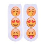 3D Socks Brand Sock Boat Meias fashion Printing Unisex Socks Emoji Pattern Meias Feminina Funny Low Ankle HOT