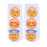 3D Socks Brand Sock Boat Meias fashion Printing Unisex Socks Emoji Pattern Meias Feminina Funny Low Ankle HOT