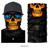3D Seamless Balaclava Magic Scarf Neck Face Mask Ghost Skull Skeleton Head Bandana Shield Headband Headwear Bandana Men Bicycle