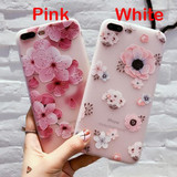 3D Relief Flower Phone Cases for iPhone 7 7 Plus 8 8 Plus X 6 6s Plus