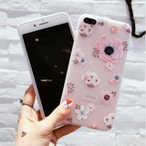 3D Relief Flower Phone Cases for iPhone 7 7 Plus 8 8 Plus X 6 6s Plus