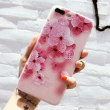 3D Relief Flower Phone Cases for iPhone 7 7 Plus 8 8 Plus X 6 6s Plus