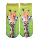 3d Printed Socks Women New Low Cut Ankle Funny Sock Autumn New Fashion Women's Casual Cotton Animal Socks