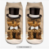 3D Printed Socks Women Cotton Comfortable Unisex Cute Short Socks Low Cut Ankle Socks Multiplecolors Animal Shape Dog Art Socks