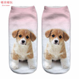 3D Printed Socks Unisex Low Cut Ankle Socks Women Sock Casual Cute Baby Dog Print Socks Dulaiduwan