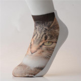 3D Printed Low Cut Socks Girls Cute Cartoon Cat Animal Funny Cotton Socks Women Xmas Autumn Winter Warmer Socks