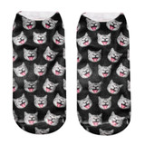 3D Printed Decoration Animal Women Socks Casual Cute Cat Unisex Low Cut Ankle Sock Novel Style Moistureproof Sokken Socks Meias