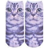 3D Printed Animal Women Casual Socks Cute Cat Unisex Low Cut Ankle Socks AGU 15Ap18