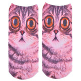 3D Printed Animal Women Casual Socks Cute Cat Unisex Low Cut Ankle Socks AGU 15Ap18