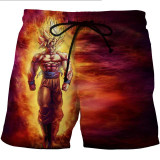 3D Print Pattern Hot Quick Dry Men Shorts Brand Summer Casual Clothing Leaves Beach Shorts Men's Seaside Board Shorts