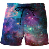 3D Print Pattern Hot Quick Dry Men Shorts Brand Summer Casual Clothing Leaves Beach Shorts Men's Seaside Board Shorts