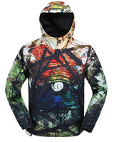 3D Mysterious eyes teenager quick-dry Windbreaker Hip Hop Waterproof Anti-UV Light Street wear Hooded jacket novel long trench