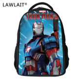 3D Marvel's The Avengers Cartoon Captain America Children Backpacks Boys Schoolbag Iron Man bags Printing School Backpack