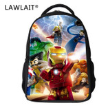 3D Marvel's The Avengers Cartoon Captain America Children Backpacks Boys Schoolbag Iron Man bags Printing School Backpack