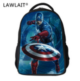 3D Marvel's The Avengers Cartoon Captain America Children Backpacks Boys Schoolbag Iron Man bags Printing School Backpack