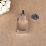 3D Lovely Baby Clothing Feeding Bottle Shape Stainless Steel Cookie Cutter Biscuit Mould Baking Tool For Cake Decor