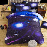 3d Galaxy Duvet Cover Set Single double Twin/Queen 2pcs/3pcs/4pcs bedding sets Universe Outer Space Themed Bed Linen Bed Sheet