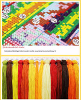 3D flowers Rose vase cotton silk cross stitch kit DMC accurate printed embroidery DIY handmade needlework wall home decor canvas