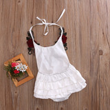 3D Flower Newborn Baby Girls Clothes Backless Bodysuits Babies Girl Floral Bodysuit Sunsuit 0-3T Clothing