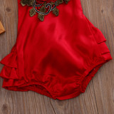 3D Flower Newborn Baby Girls Clothes Backless Bodysuits Babies Girl Floral Bodysuit Sunsuit 0-3T Clothing