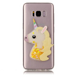 3D Fashion Animal Unicorn Quicksand Liquid Soft Silicone Case For Samsung Galaxy A3 A5 A7 J3 J5 J7 2015 2016 S7 edge Phone Cover