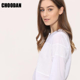 3D Embroidery Blouse Shirt Women Long Sleeve Casual Loose Patchwork Top And Blouses 2017 New Fashion Female Plaid Shirt HOT SALE