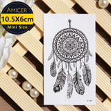 3d dream catcher Waterproof Temporary Tattoos dreamcatcher flash Tattoo stickers body art for women transferable fake tattoo