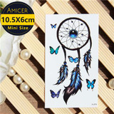 3d dream catcher Waterproof Temporary Tattoos dreamcatcher flash Tattoo stickers body art for women transferable fake tattoo