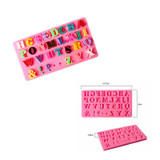 3D Cake Decorating Tool Silicone Mold Letteres For Chockalate Cake DIY Bisuites Ice Mold Food-Grade Silicone Evironmental