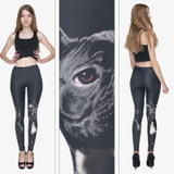 3D Black Pug Dog Leggings Women/Girls Funny Animal Skinny Leggings Jeggings Pants